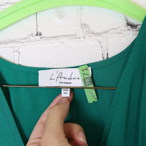 L'Academie The Lorriana Mini Dress in Green XXS - Picture 5 of 13